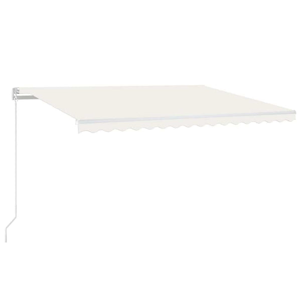 Manuaalisesti sisäänkelattava markiisi 450x350 cm kerma
