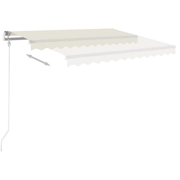 Manuaalisesti sisäänkelattava markiisi 450x350 cm kerma