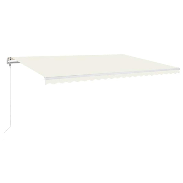 Automaattisesti sisäänkelattava markiisi 500x350 cm kerma