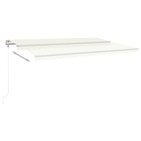 Automaattisesti sisäänkelattava markiisi 500x350 cm kerma