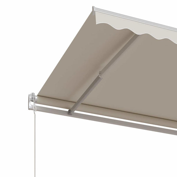 Automaattisesti sisäänkelattava markiisi 500x350 cm kerma