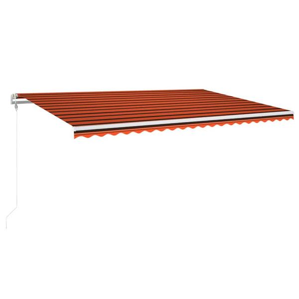 Automaattisesti sisäänkelattava markiisi 500x350cm orans./rusk.