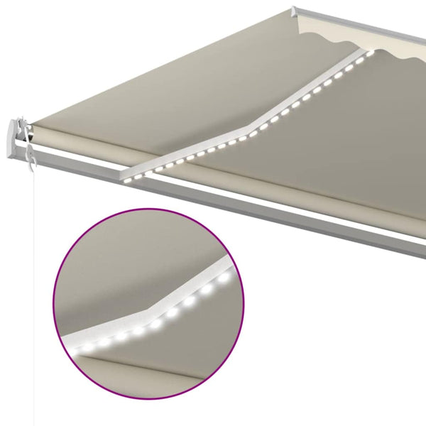 Sähkökäyttöinen markiisi LED-valolla ja anturilla 5 x 3,5 m