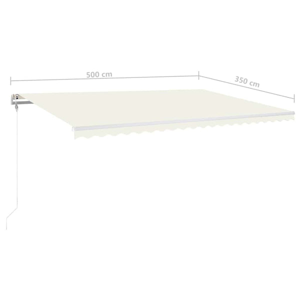 Sähkökäyttöinen markiisi LED-valolla ja anturilla 5 x 3,5 m