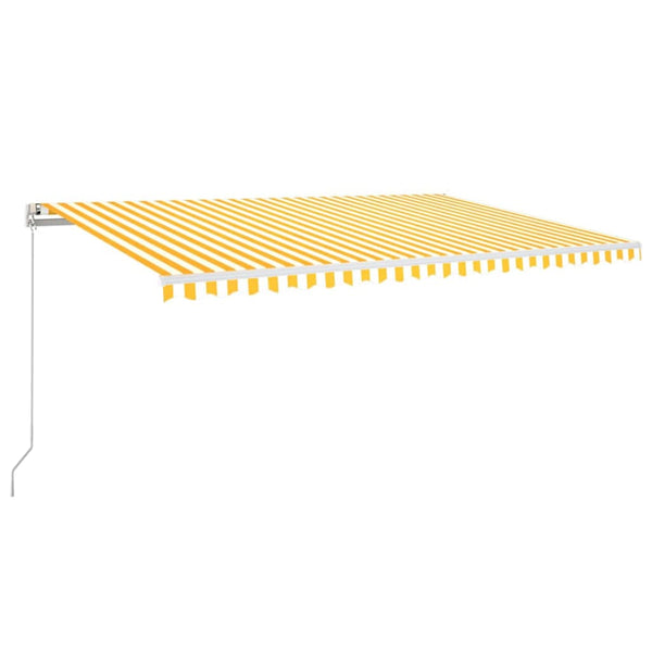 Sisäänkelattava markiisi LED/tuulisensori 500x350 cm keltavalk.