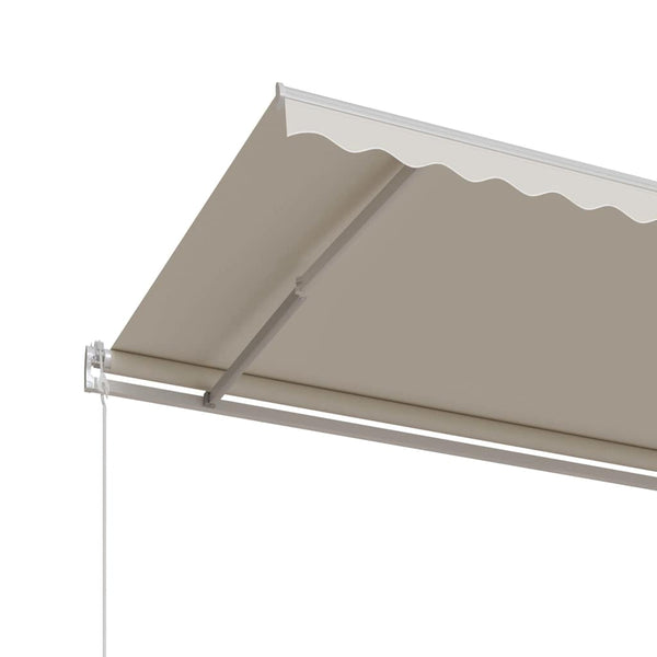 Automaattisesti sisäänkelattava markiisi 600x350 cm kerma