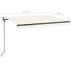 Automaattisesti sisäänkelattava markiisi 450x300 cm kerma