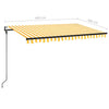 Sisäänkelattava markiisi LED/tuulisensori 450x300 cm keltavalk.