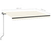 Automaattisesti sisäänkelattava markiisi 400x350 cm kerma