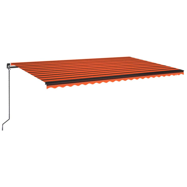 Manuaalisesti sisäänkelattava markiisi 500x350 cm oranssi/rusk.