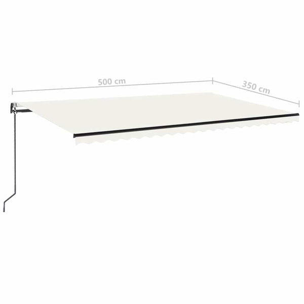 Sähkökäyttöinen markiisi LED-valolla ja anturilla 5 x 3,5 m