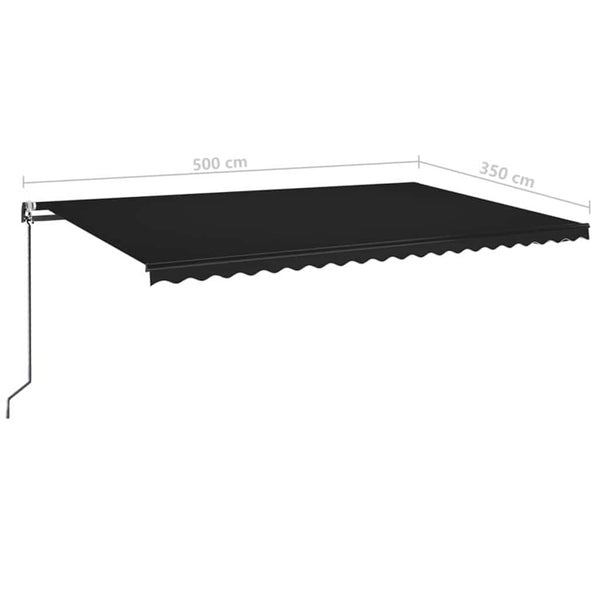 Sähkökäyttöinen markiisi LED-valolla ja anturilla 5 x 3,5 m