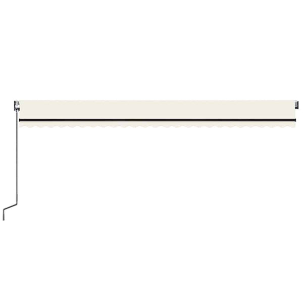 Sisäänkelattava markiisi LED ja tuulisensori 600x350 cm kerma