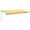 Sisäänkelattava markiisi LED/tuulisensori 600x350 cm keltavalk.