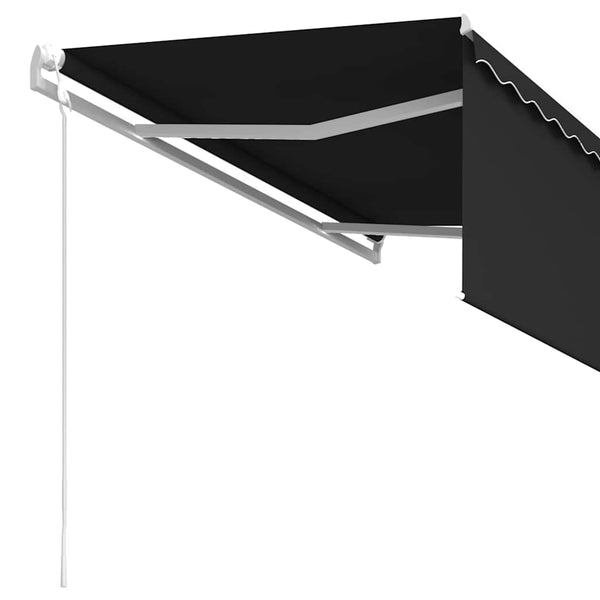 Automaattisesti kelattava markiisi verhoilla 3x2,5m antrasiitti