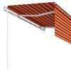 Automaattisesti kelattava markiisi verhoilla 3x2,5m oranssirusk