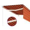 Käsin sisäänkelattava markiisi verho/LED 3,5x2,5m oranssiruskea