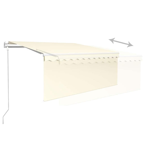 Automaattimarkiisi verho/LED/tuulisensori 3,5x2,5 m kerma