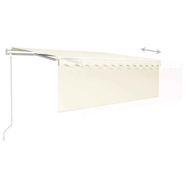 Sisäänkelattava markiisi verho/LED/tuulisensori 4x3 m kerma