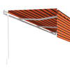 Automaattimarkiisi verhoilla 6x3 m oranssiruskea