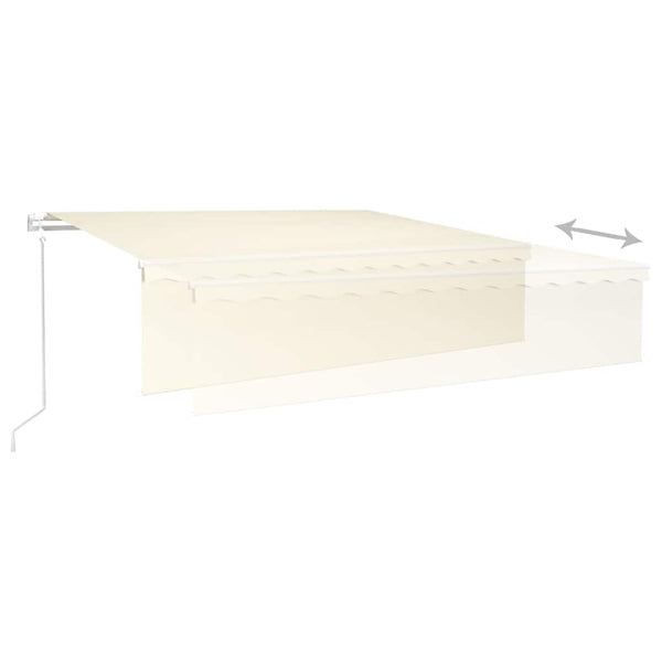 Automaattimarkiisi verho/LED/tuulisensori 6x3 m kerma