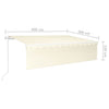 Automaattimarkiisi verho/LED/tuulisensori 6x3 m kerma
