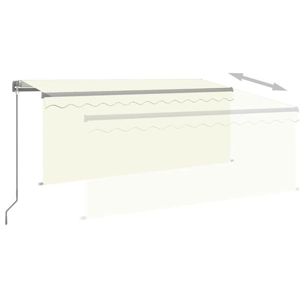 Manuaalisesti kelattava markiisi verhot/LEDit 3x2,5 m kerma