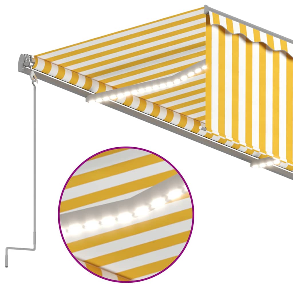 Sähkökäyttöinen markiisi LED-valolla ja anturilla 3 x 2,5 m