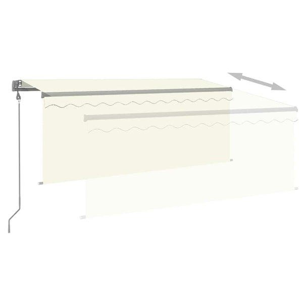 Automaattimarkiisi verho/LED/tuulisensori 3,5x2,5 m kerma
