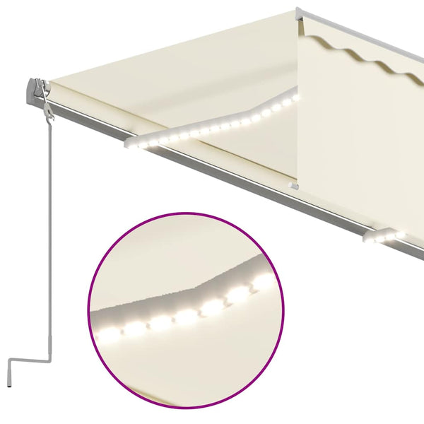 Automaattimarkiisi verho/LED/tuulisensori 3,5x2,5 m kerma