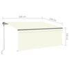 Automaattimarkiisi verho/LED/tuulisensori 3,5x2,5 m kerma