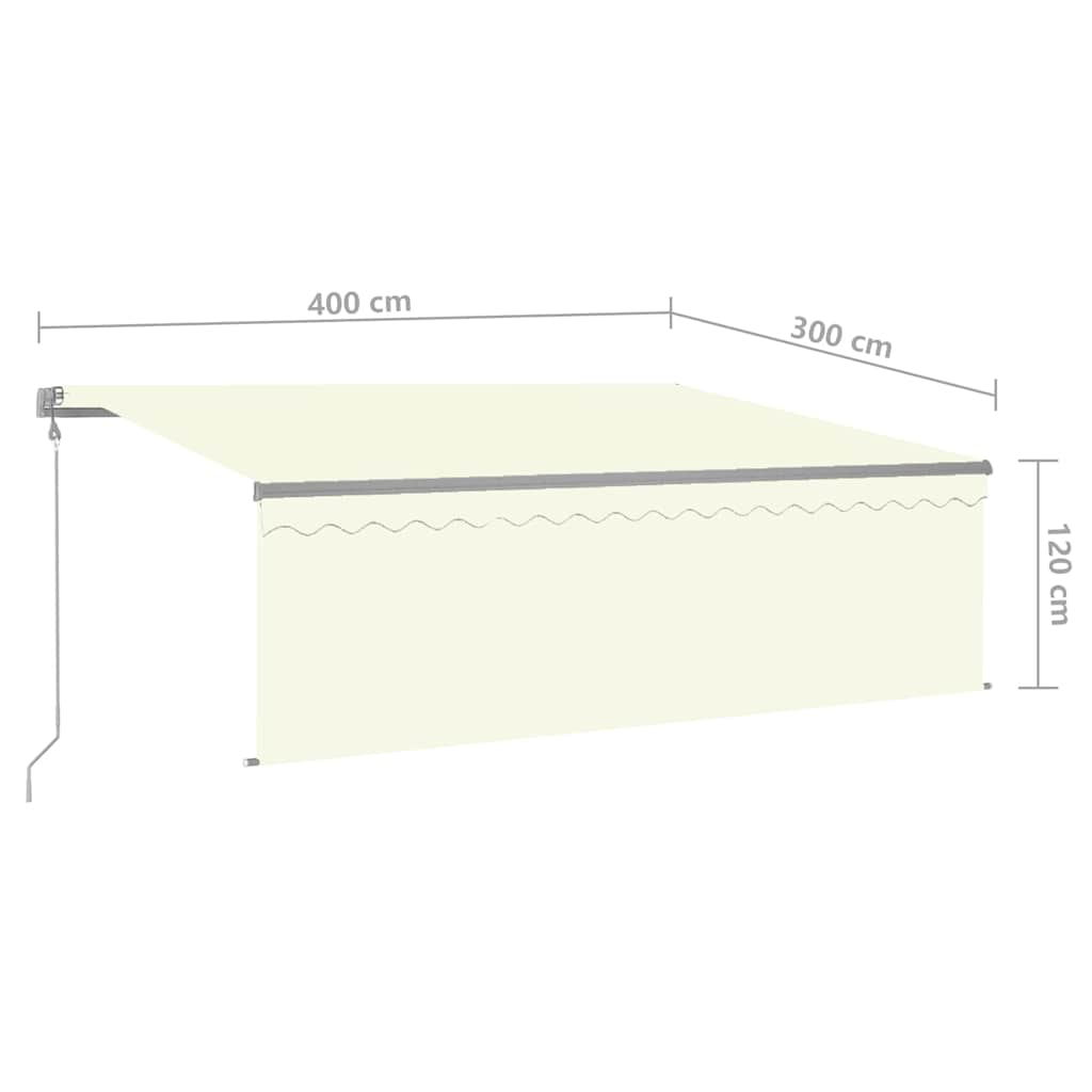Sähkômarkiis 4 x 3 m Kerma 100% polyesteri