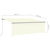 Manuaalisesti kelattava markiisi verho/LED 4,5x3 m kerma