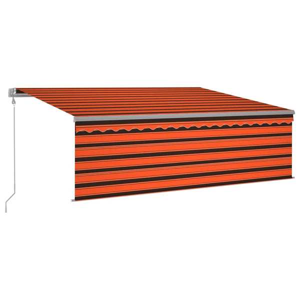 Automaattisesti kelattava markiisi verhoilla 4,5x3m oranssirusk