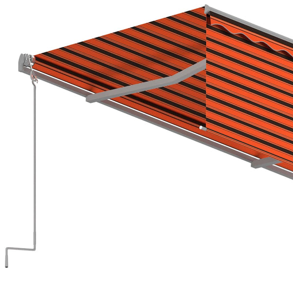 Automaattisesti kelattava markiisi verhoilla 4,5x3m oranssirusk