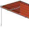 Käsin sisäänkelattava markiisi verhoilla 6x3 m oranssiruskea