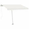 Sisäänkelattava markiisi LED/tuulisensori 300x250cm kerma