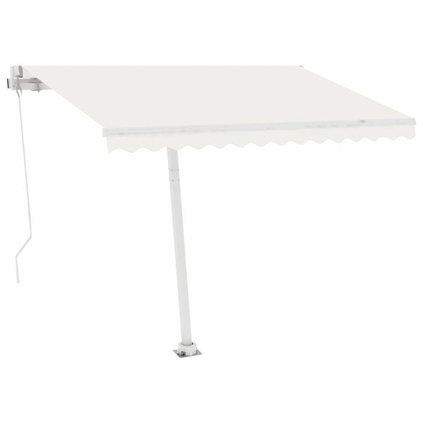Sisäänkelattava markiisi LED/tuulisensori 300x250cm kerma