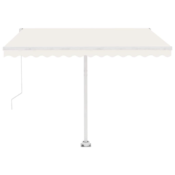 Sisäänkelattava markiisi LED/tuulisensori 300x250cm kerma