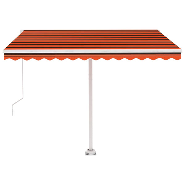 Vapaasti seisova sisäänkelattava markiisi 350x250 cm ora./rusk.