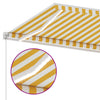 Käsin sisäänkelattava markiisi LEDillä 350x250cm keltavalkoinen