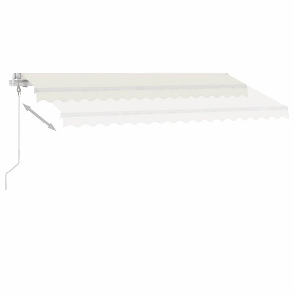 Sisäänkelattava markiisi LED/tuulisensori 400x300cm kerma