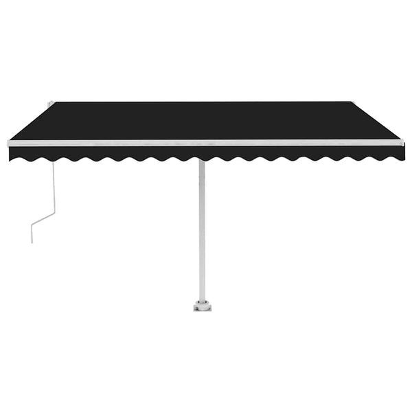 Sisäänkelattava markiisi LED/tuulisensori 400x300cm antrasiitti