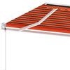 Sisäänkelattava markiisi LED/tuulisens. 400x300cm oranssiruskea