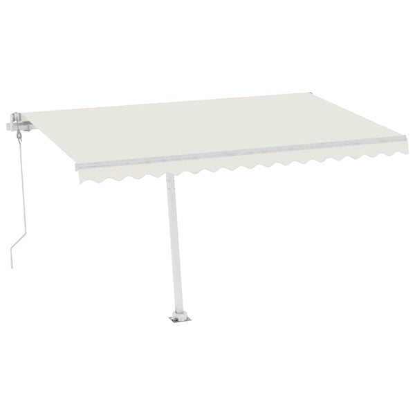 Sisäänkelattava markiisi LED ja tuulisensori 450x300cm kerma