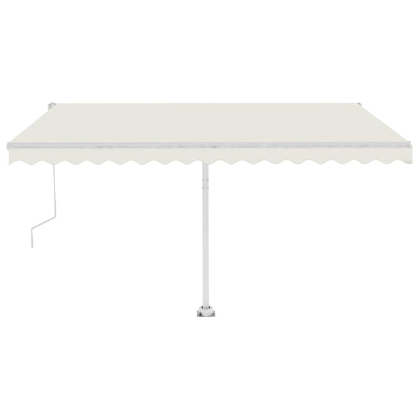 Sisäänkelattava markiisi LED ja tuulisensori 450x300cm kerma