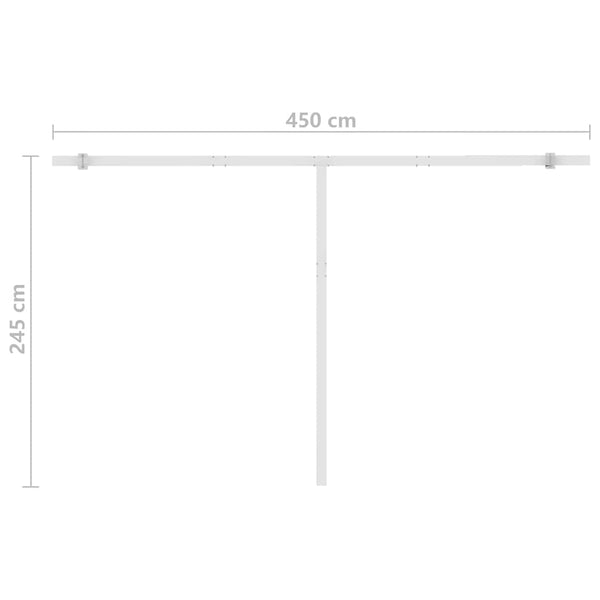 Vapaasti seisova sisäänkelattava markiisi 400x350 cm kerma