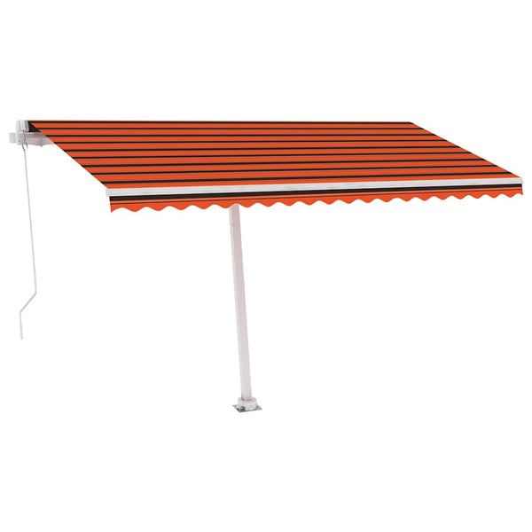 Vapaasti seisova sisäänkelattava markiisi 400x350 cm ora./rusk.