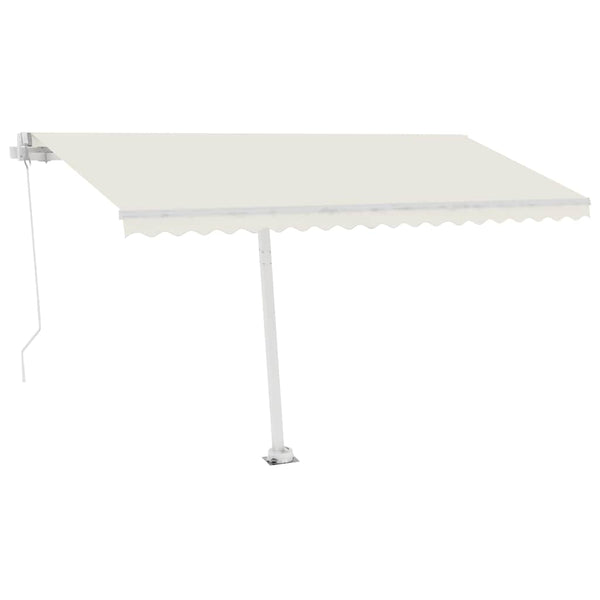 Vapaasti seisova sisäänkelattava markiisi 450x350 cm kerma