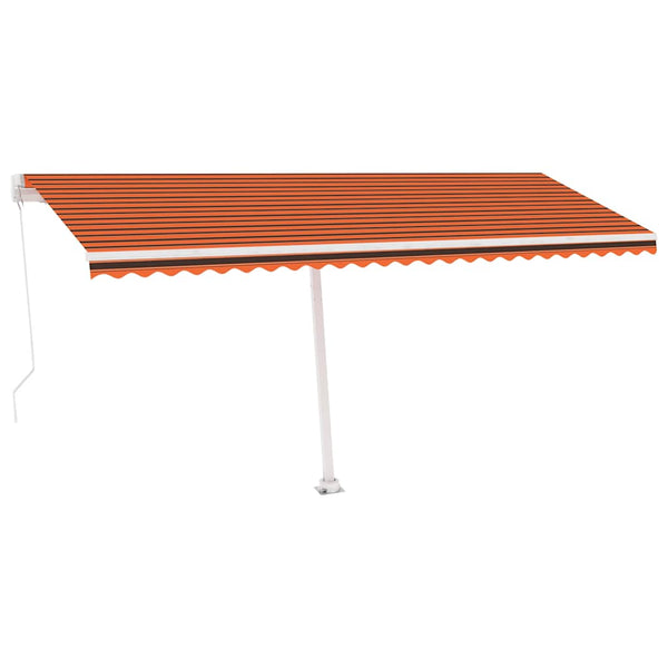 Vapaasti seisova sisäänkelattava markiisi 500x350 cm ora./rusk.